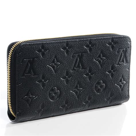 louis vuitton black embossed wallet|louis vuitton black wallet women's.